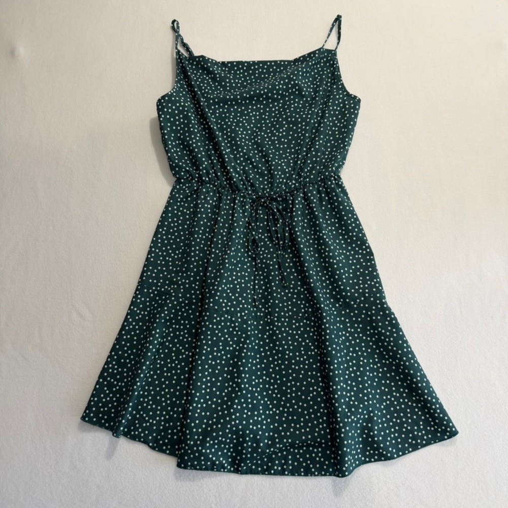 Shein Polka Dot Dress Green Women's Medium